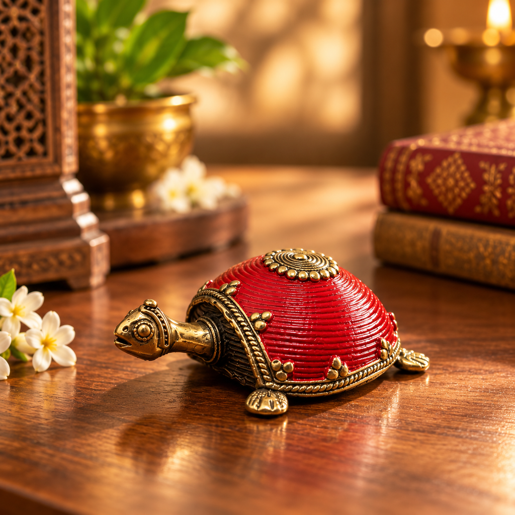 Table top Décor | Handcrafted Dhokra Art Turtle