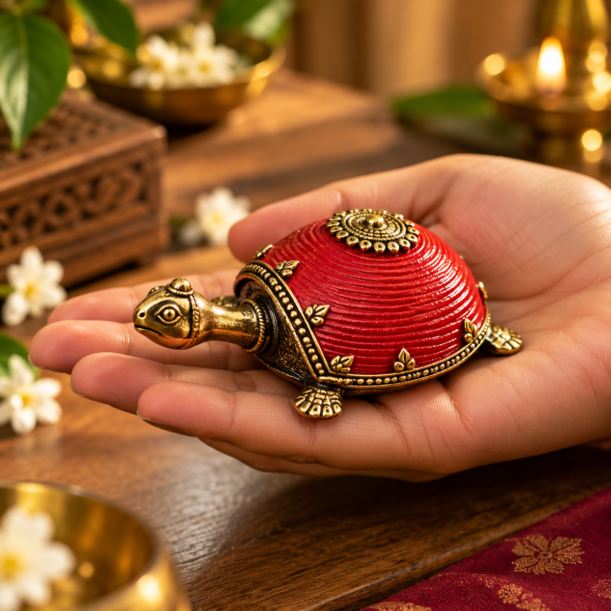 Table top Décor | Handcrafted Dhokra Art Turtle